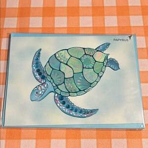 “Sea Turtle” Blank Papyrus card